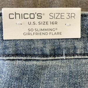Chico's Blue Girlfriend Flare Jeans